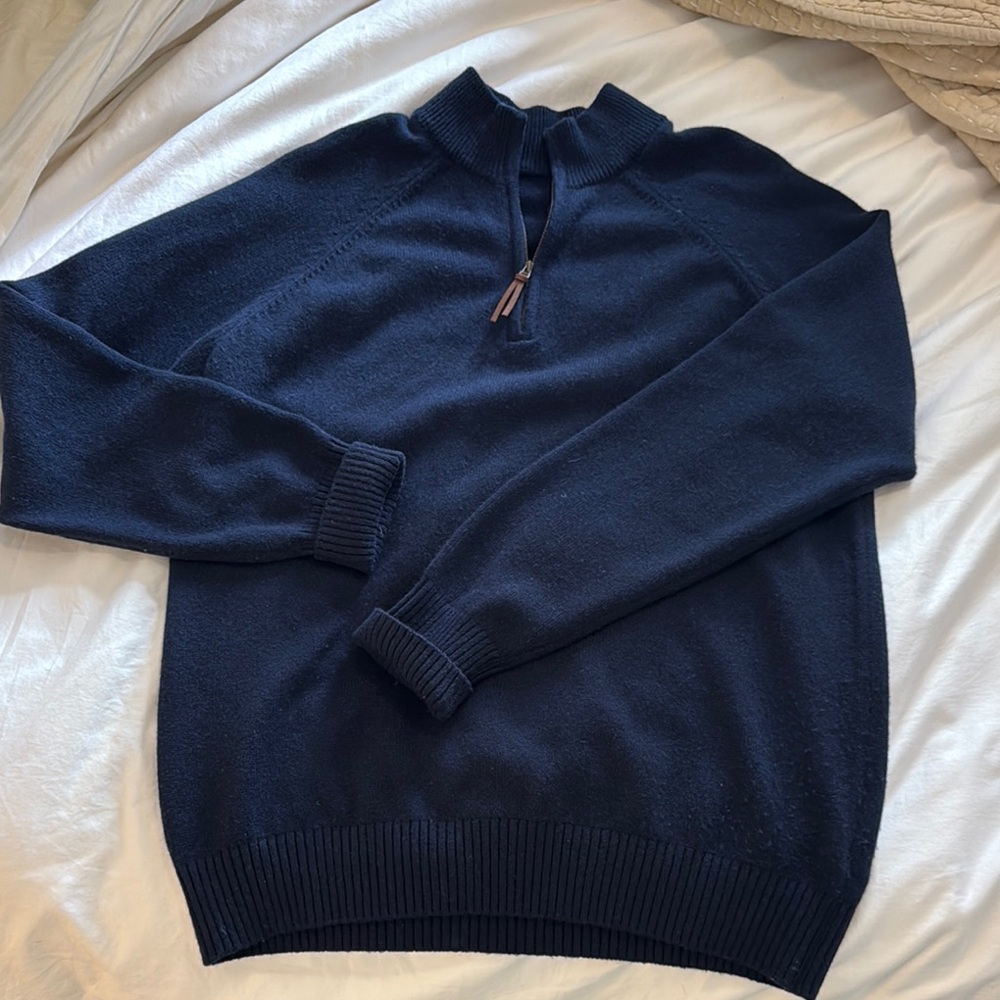 Men's Navy Cashmere Sweater